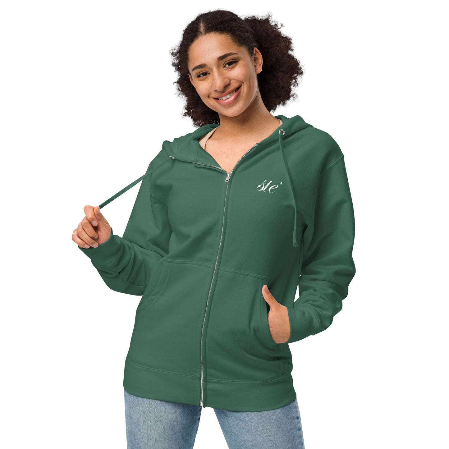 STE’ zip up hoodie