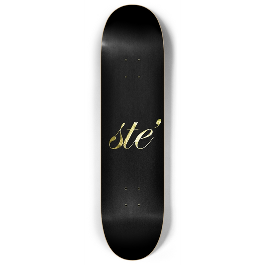 8.0 STE’ Gold logo Skateboard