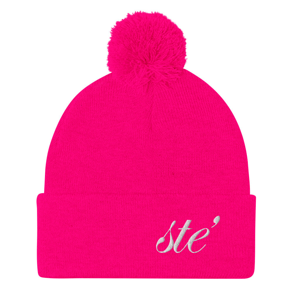 STE’ Cuff Pom Beanie