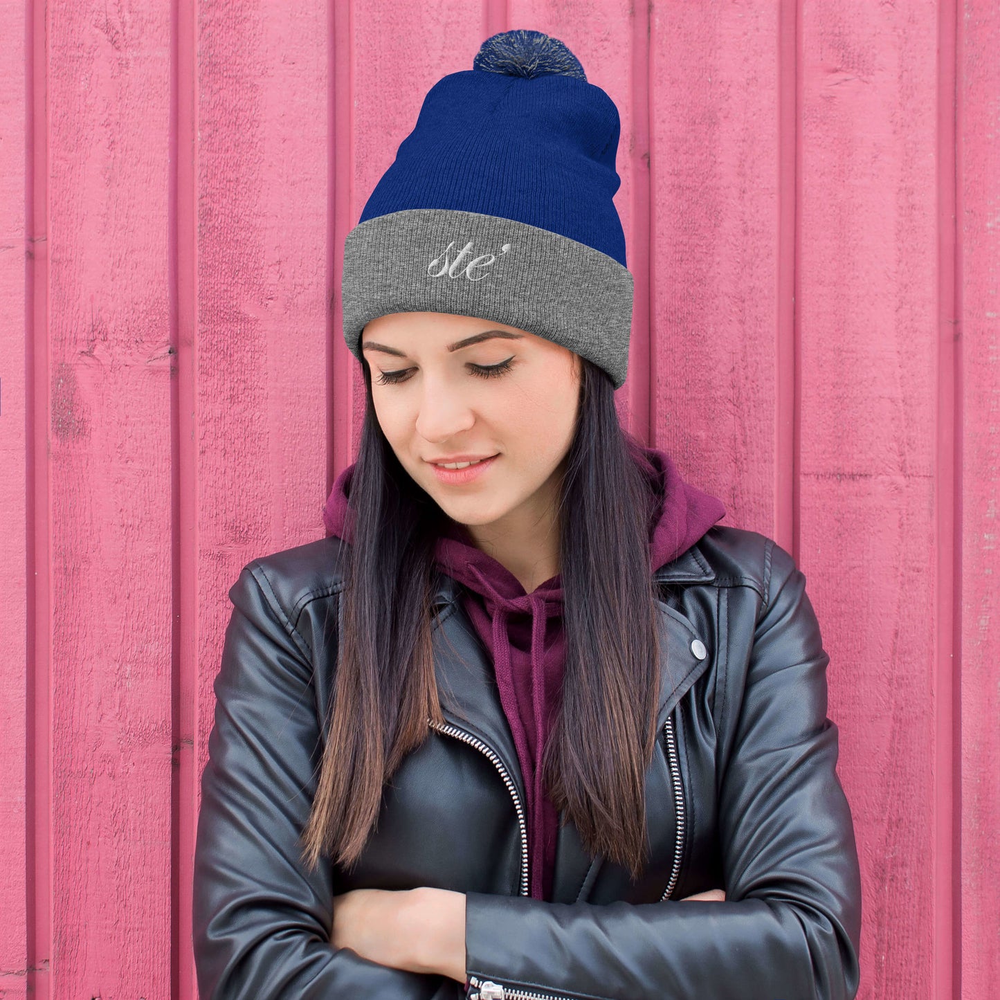 STE’ Cuff Pom Beanie