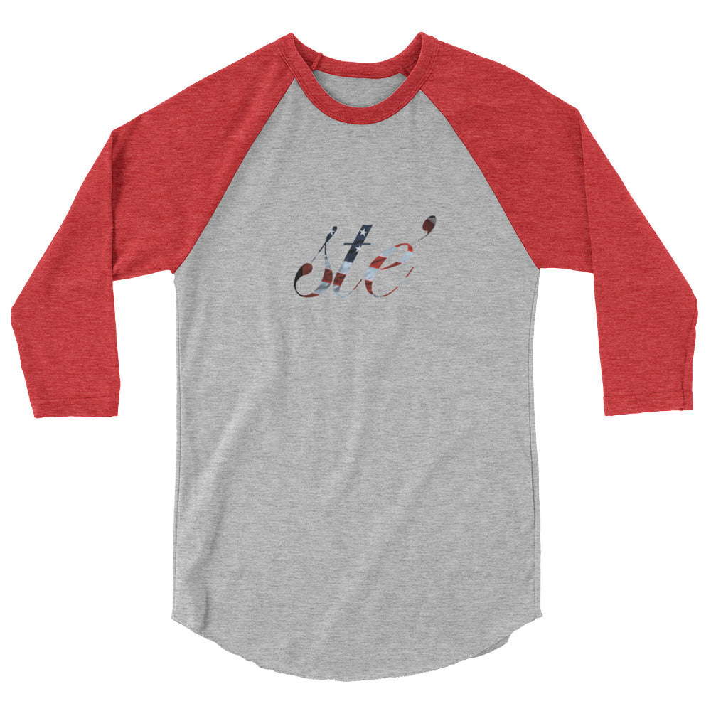 STE’ America 3/4 sleeve raglan shirt