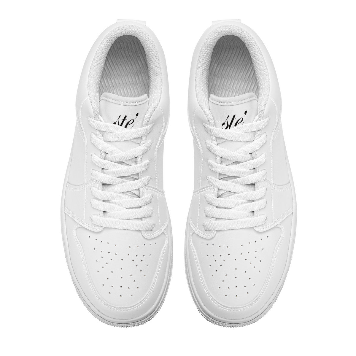 STE’ Low Top Skateboard Sneakers - White